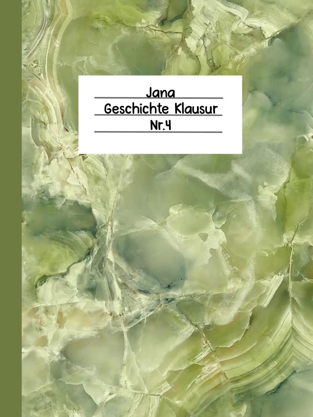 Geschichte Q1 Klausur Nr.2 oder 4