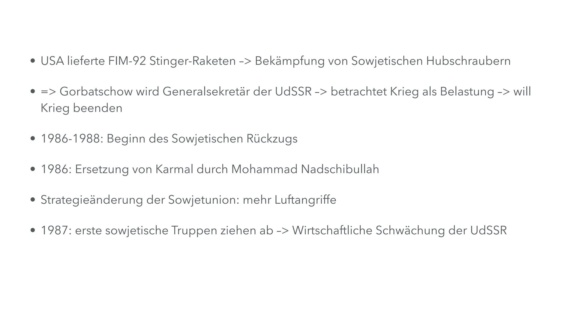 Afghanistan Krieg
(1979-1989) Inhaltsverzeichnis
• Allgemeine Informationen
• Historischer Hintergrund/Ausgang
• Kriegsverlauf
• Kriegsende