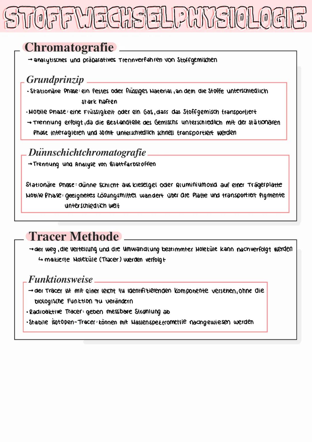 STOFFWECHSELPHYSIOLOGIE
Aufbauender und abbauender Stoffwechsel
•die Gewinnung von Energie durch den Abbau von Glukose Fetten / Proteinen un