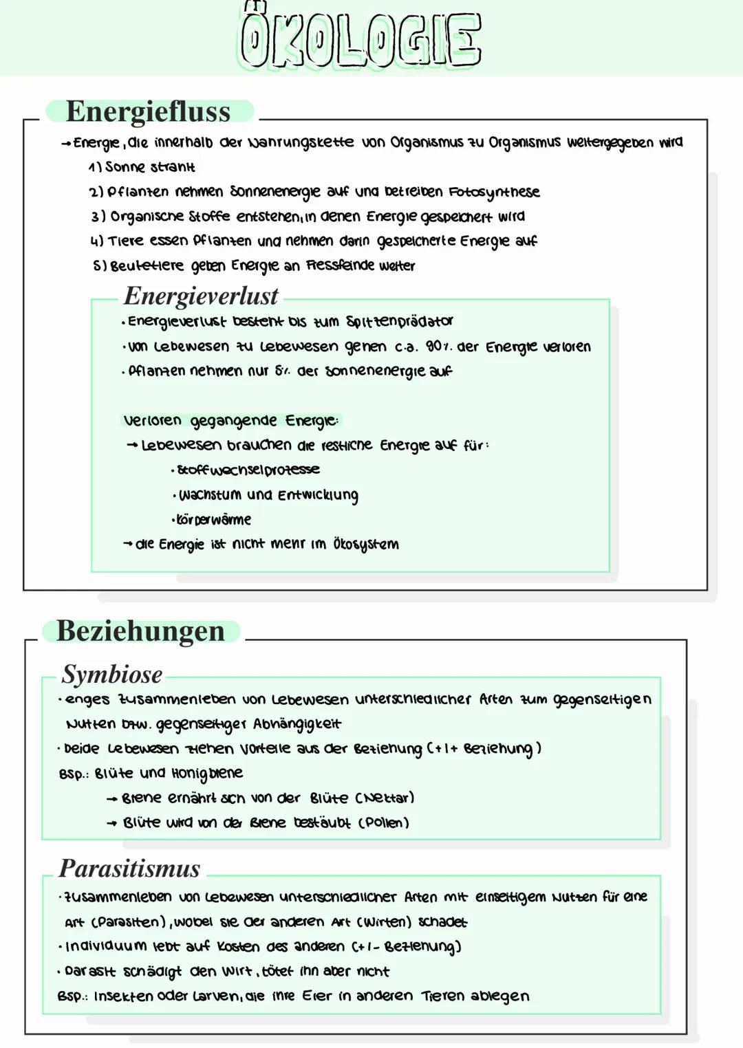 --- OCR Start ---
ÖKOLOGIE
Grundbegriffe
Okologie
Organismus
Individuum
Population
Art
Biotop
Wechselwirkung zwischen Organsismen und ihrer