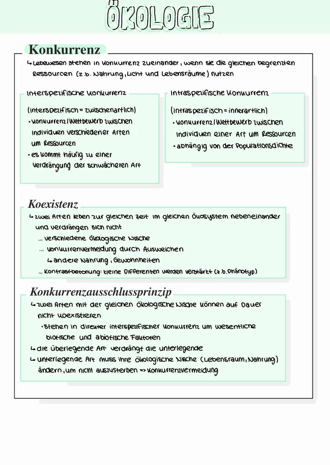 --- OCR Start ---
ÖKOLOGIE
Grundbegriffe
Okologie
Organismus
Individuum
Population
Art
Biotop
Wechselwirkung zwischen Organsismen und ihrer