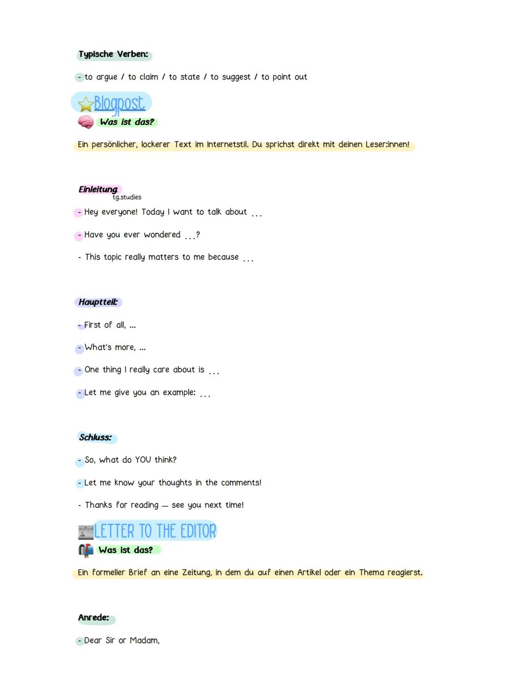 ++COMMENT
Was ist das?
tg.studies
Du gibst deine Meinung zu einer Aussage oder einem Thema ab — meist klar PRO oder CONTRA.
Du brauchst gute