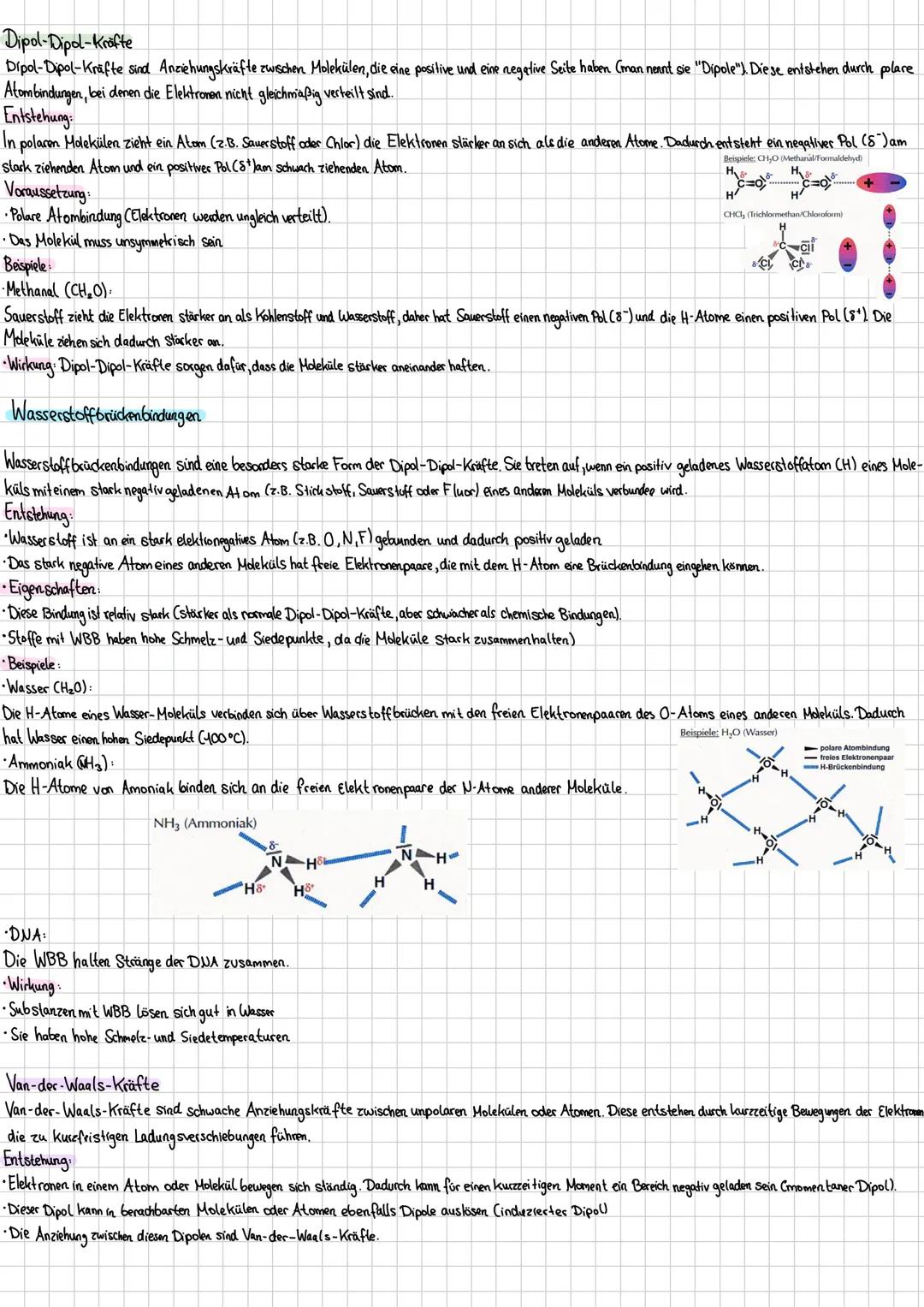 Lernzettel Bindungsarten
Ionenbindung
• zwischen Metallen und Nichtmetallen
• Stehlen bzw. geben Elektronen ab
Oktettregel/Edelgasregel
Atom