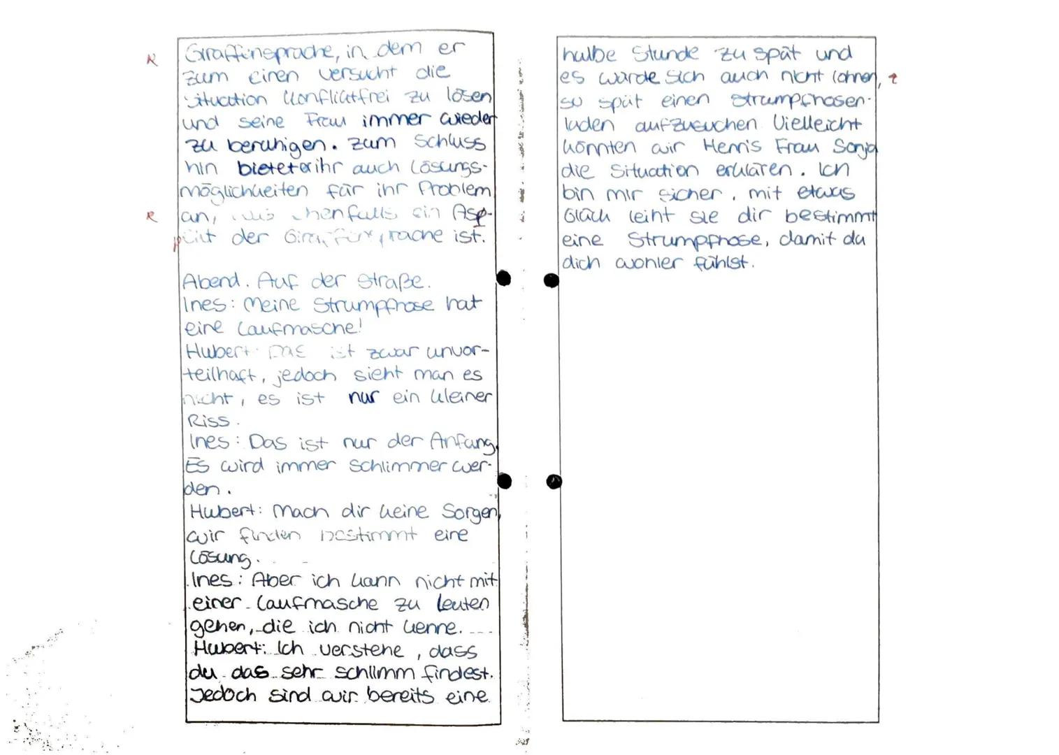 # Bogen Nr. 1
# Klausur Nr. 1
In dem Textauszug von 
*Drei mal Leben* von Yasmina Reza, erschienen 2000, geht es um einen Konflikt zwische