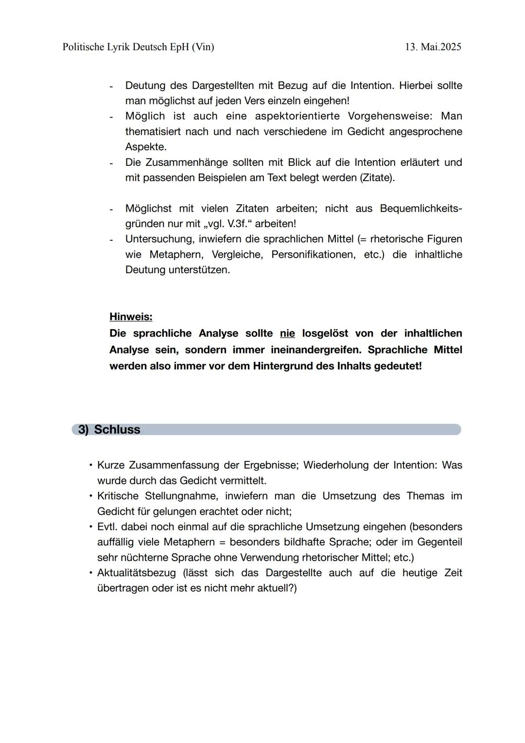 --- OCR Start ---
gedichteinterpretieren
lyrische sprecher
• Lyrische Sprecher/-in
Autor/-in
kann als "Ich" vorgestellt werden → lyrisches I