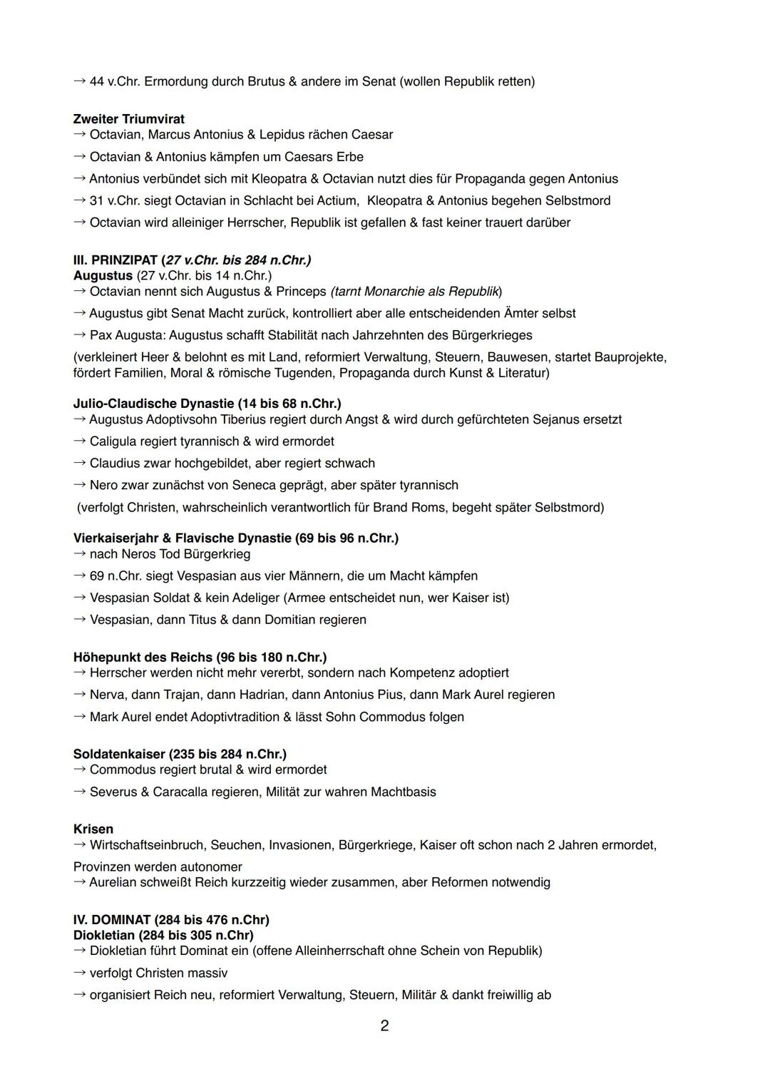 ABITUR: LATEIN LEISTUNGSKURS
ZEITLICHER ÜBERBLICK: RÖMISCHES REICH
I. KÖNIGSZEIT (753 bis 509 v.Chr.)
753 v.Chr. Gründung Roms
→ Mythos: Von