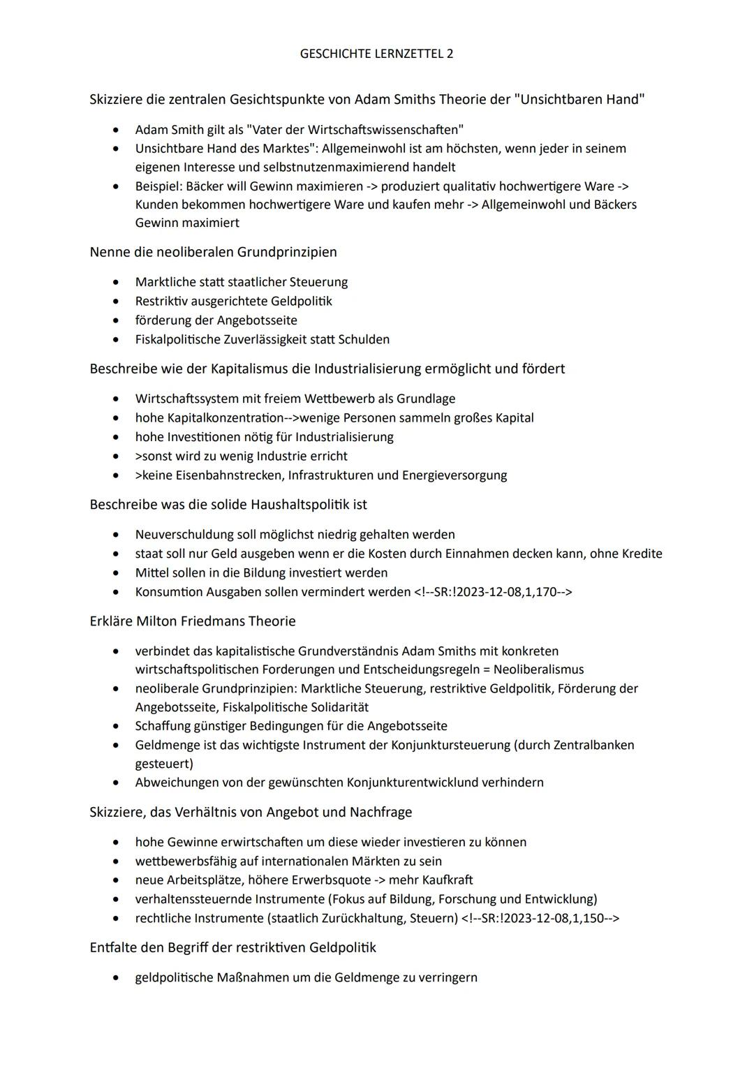 GESCHICHTE LERNZETTEL 2
Modernisierungsprozesse und Industrialisierung
Erläutere den Begriff der Modernisierung
* Positive Veränderungsproze