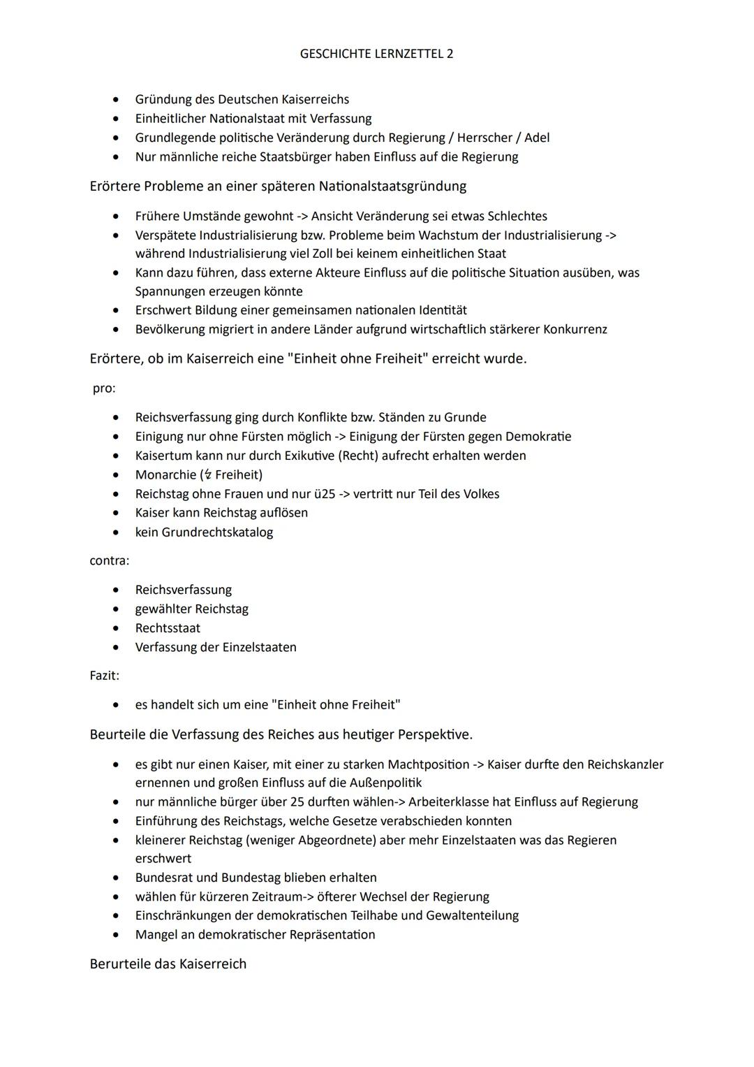 GESCHICHTE LERNZETTEL 2
Modernisierungsprozesse und Industrialisierung
Erläutere den Begriff der Modernisierung
* Positive Veränderungsproze
