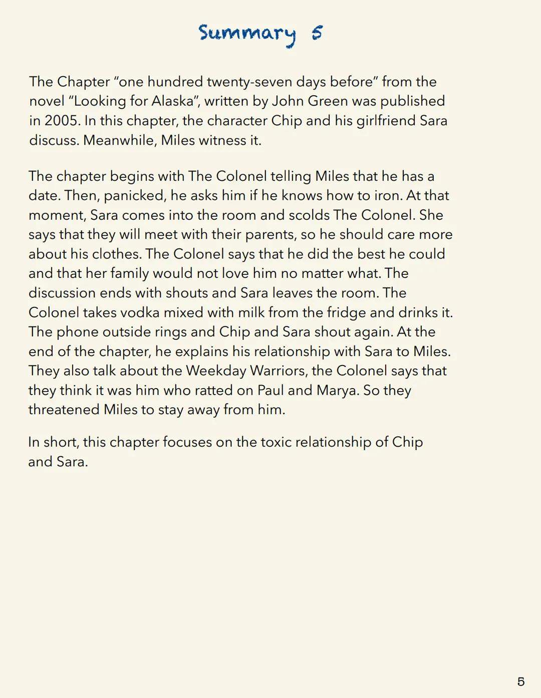 # READING JOURNAL
JOHN GREEN
Looking
for Alaska
Cornelsen
CORNELSEN
SENIOR
ENGLISH
LIBRARY TABLE OF CONTENTS
Chapter
Date
Pages
Chapter
