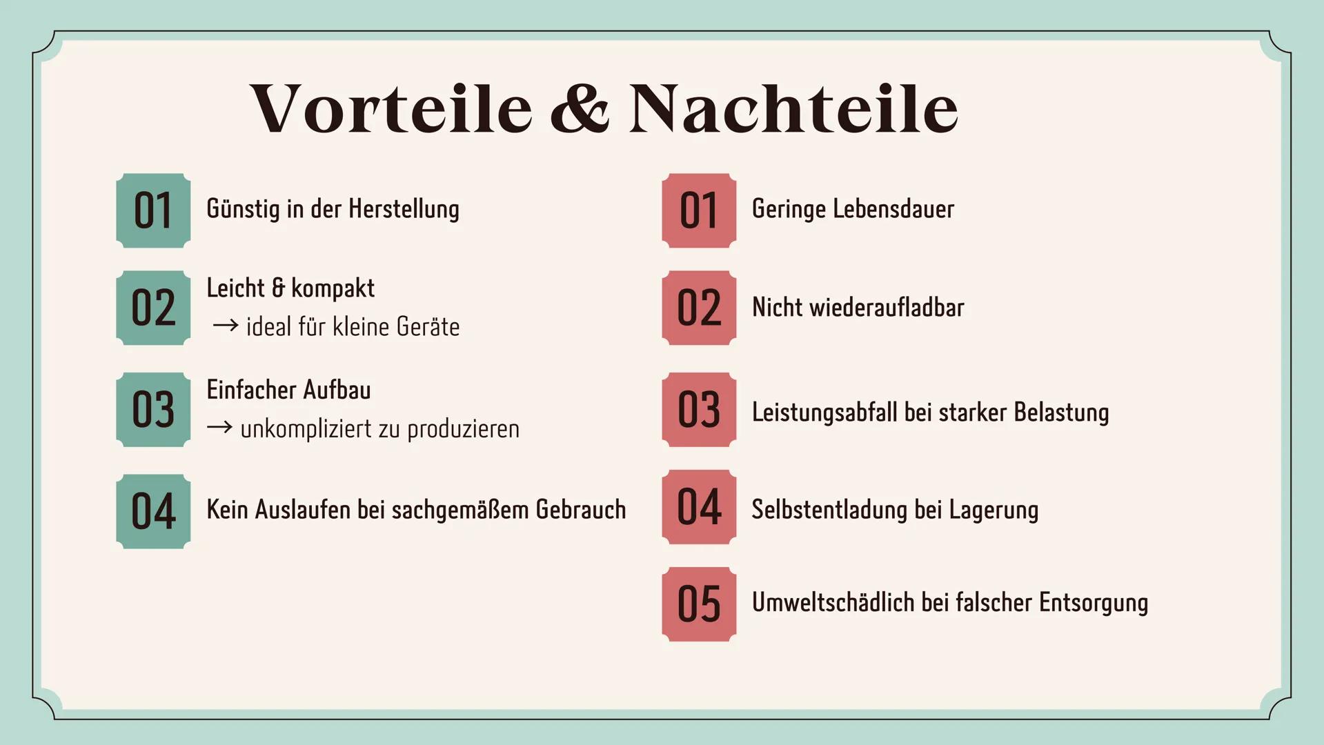 # ZINK - KOHLE
# BATTERIE Gliederung
- Einführung
- Aufbau
- Funktionsweise
- Vorteile/ Nachteile
- Alternativen
- Anwendung/ Bedeutung
- E