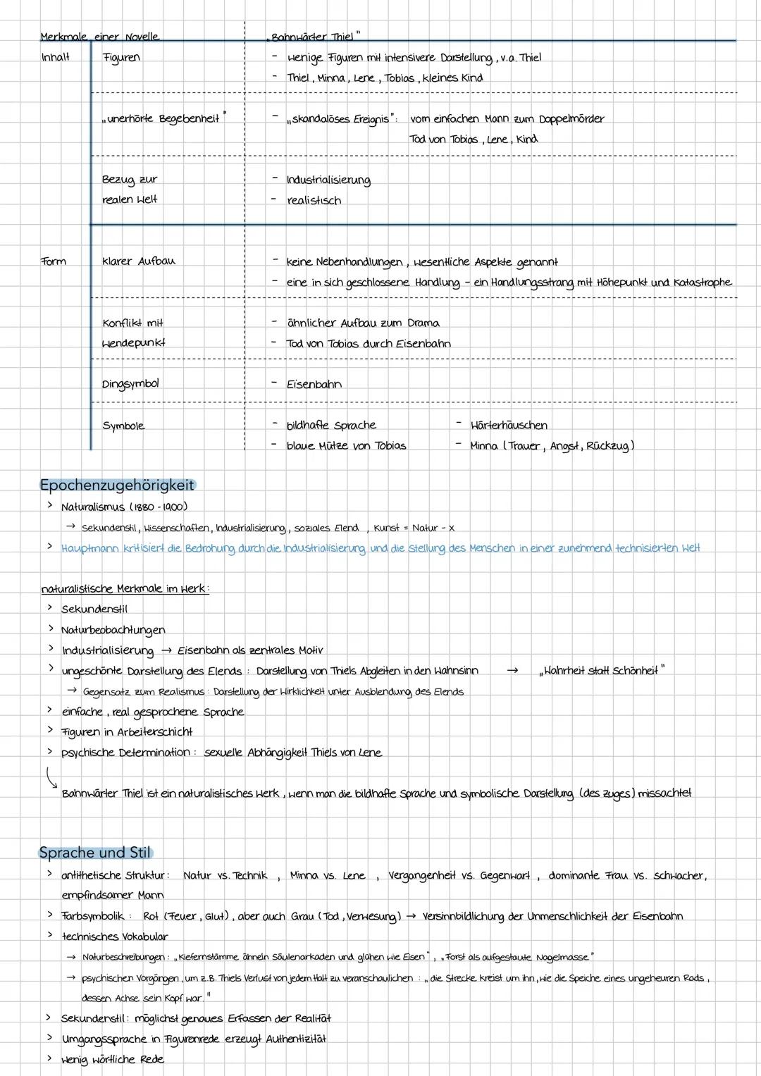 # Bahnwärter Thiel
## Inhaltszusammenfassung
### Teil 1:
> Bahnwärter Thiel, einfacher und fleißiger Arbeiter, verrichtet seit 40 Jahren