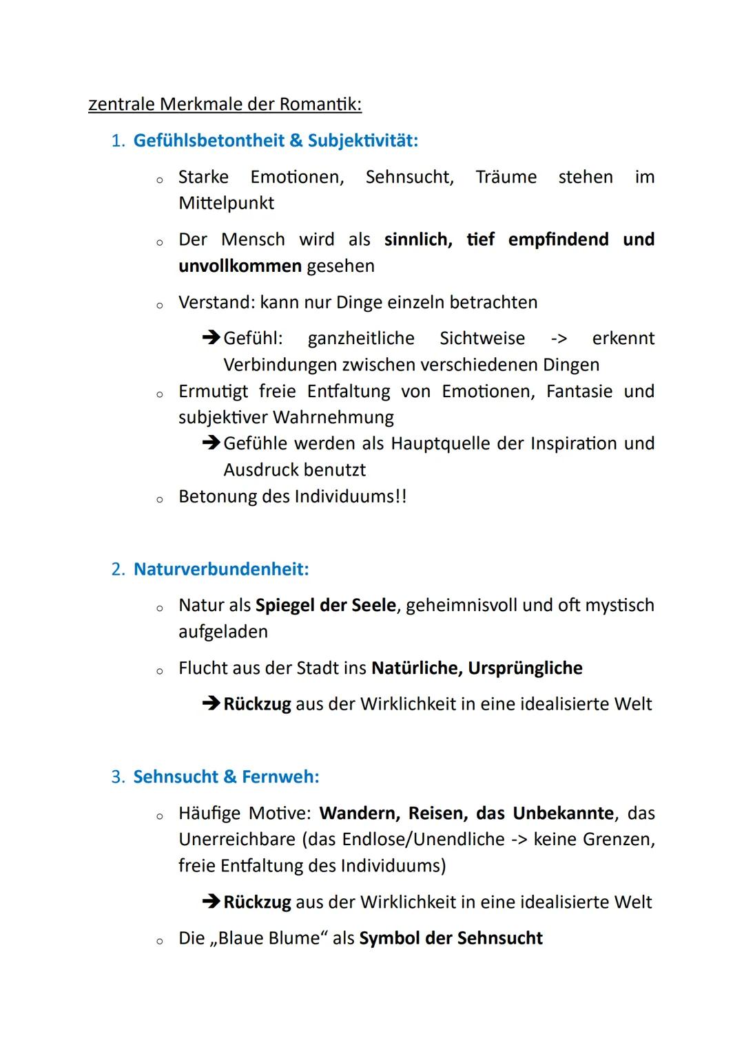 DEUTSCH-GK LERNZETTEL ABITUR 2025
Romantische Lyrik (Q1.1)
- ca. 1795-1840
- Ablehnung der gesell. Normen & das alltägliche Leben
- Reaktion