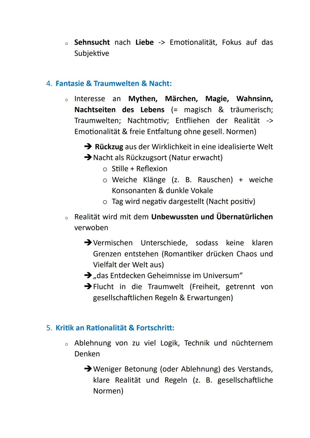 DEUTSCH-GK LERNZETTEL ABITUR 2025
Romantische Lyrik (Q1.1)
- ca. 1795-1840
- Ablehnung der gesell. Normen & das alltägliche Leben
- Reaktion