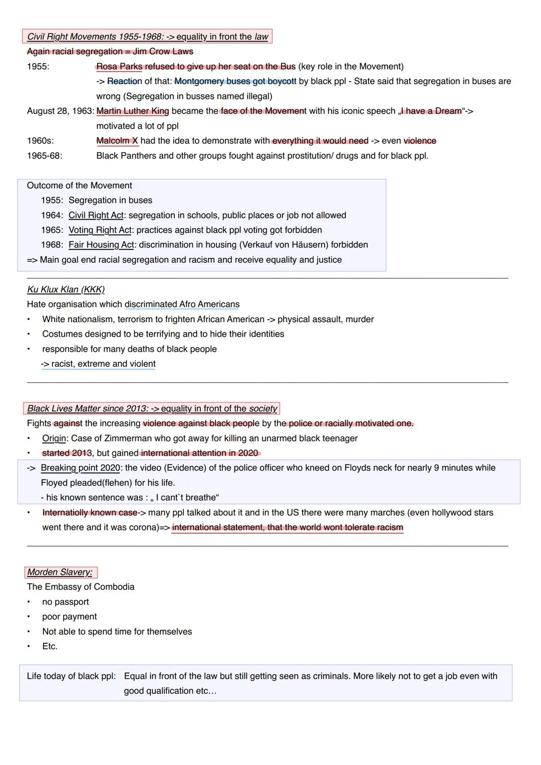 Englisch Überblick
Q1.1.1 Development and principles of American democracy and the Constitution
1. Principles of American Democracy:
-Popula