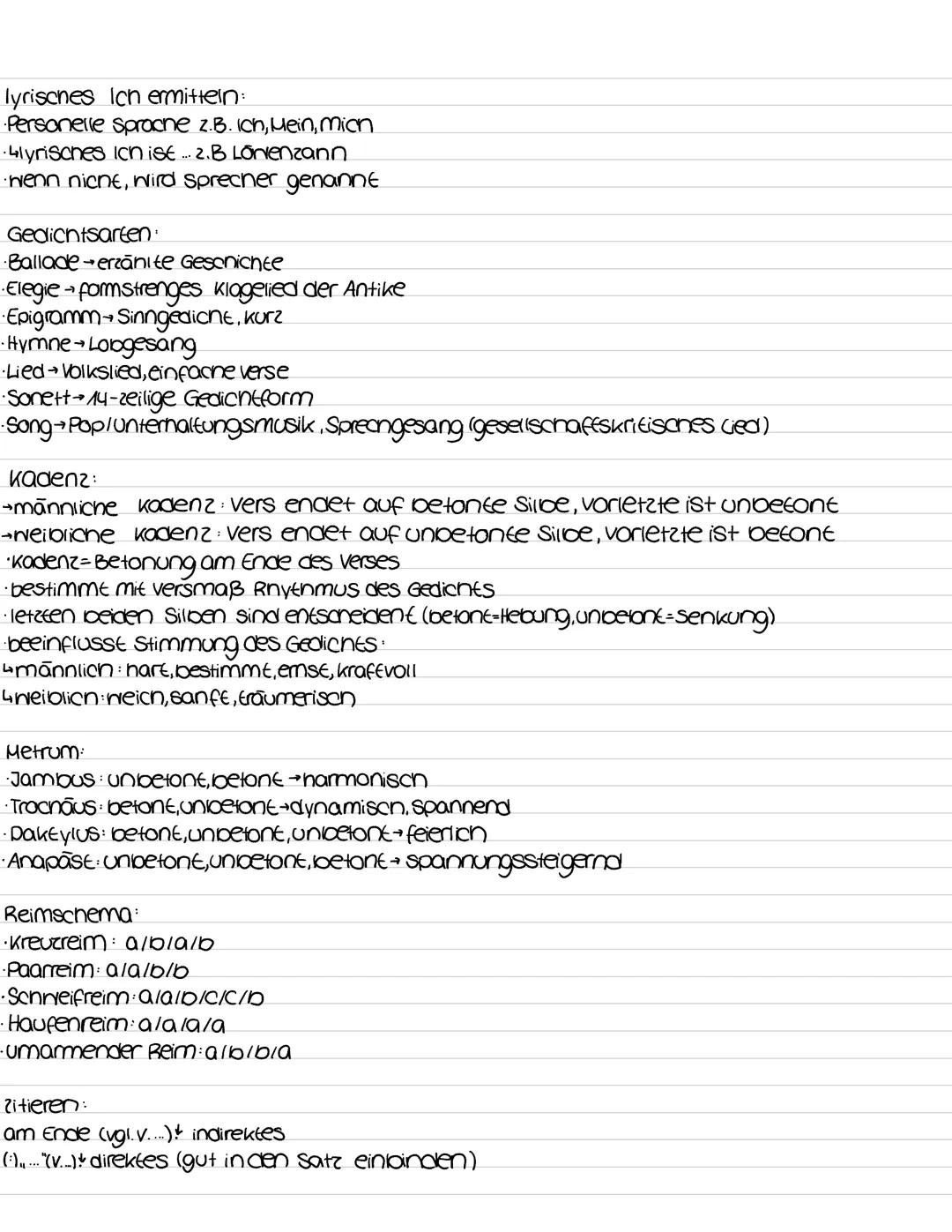 Lernzettel Deutson zk politisone Lyrik
Gedichtsanalyse
Innact
Struktor
Sprachliche Gestaltung
Feinanalyse
mehrfacnes durchiesen des Gedients