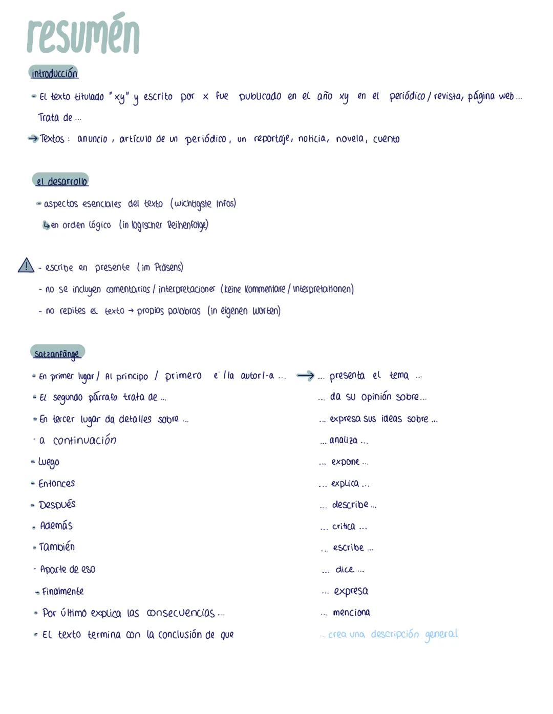 resumén
intrducción
- El texto titulado "xy" y escrito por x fue publicado en el año xy en el periódico/revista, página web....
Trata de...