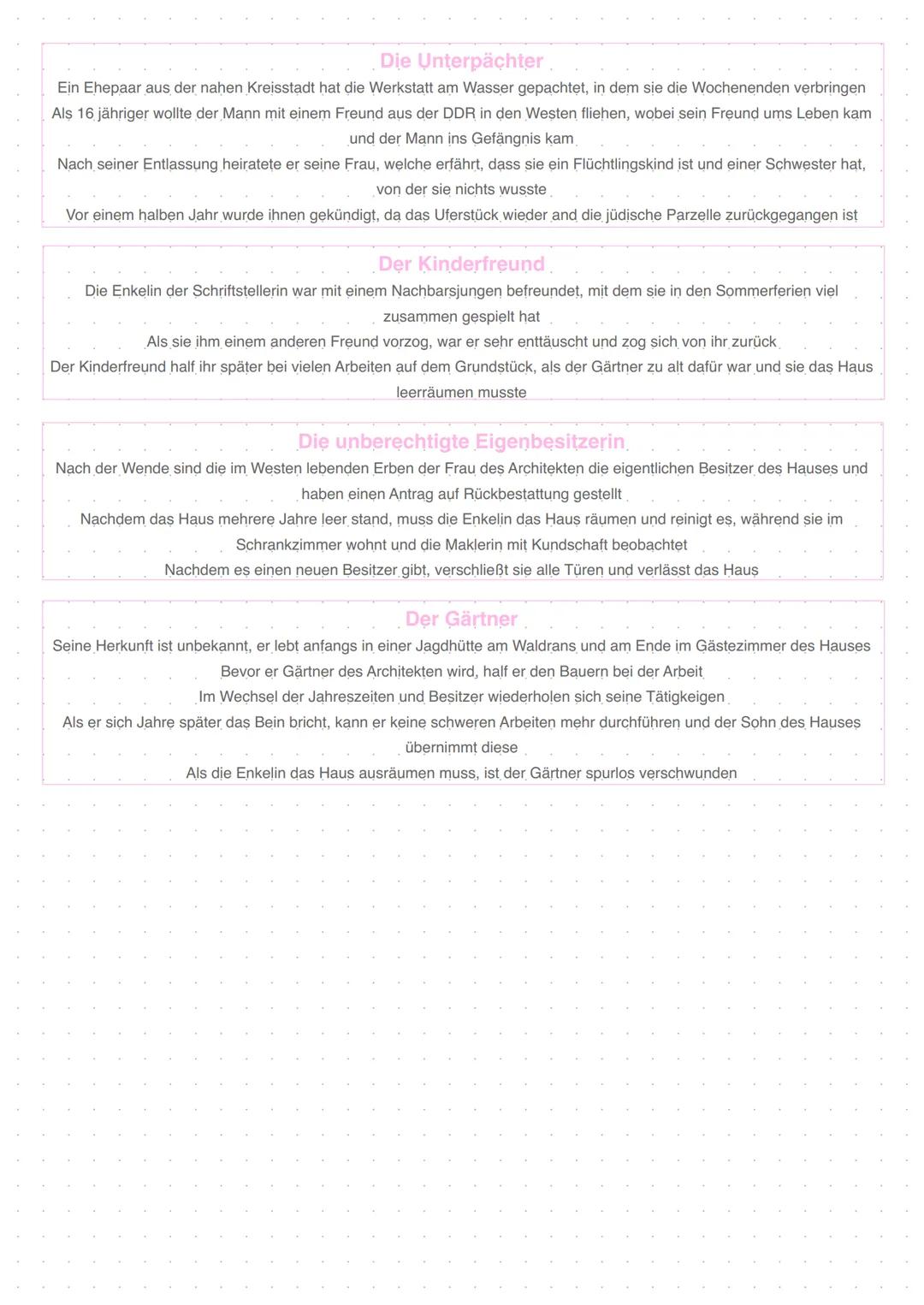 --- OCR Start ---
Heimsuchung
Jenny Erpenbeck
2008
Aufbau des Romans
Prolog: Entstehung der märkischen Landschaft vor mehr als 24000 Jahren