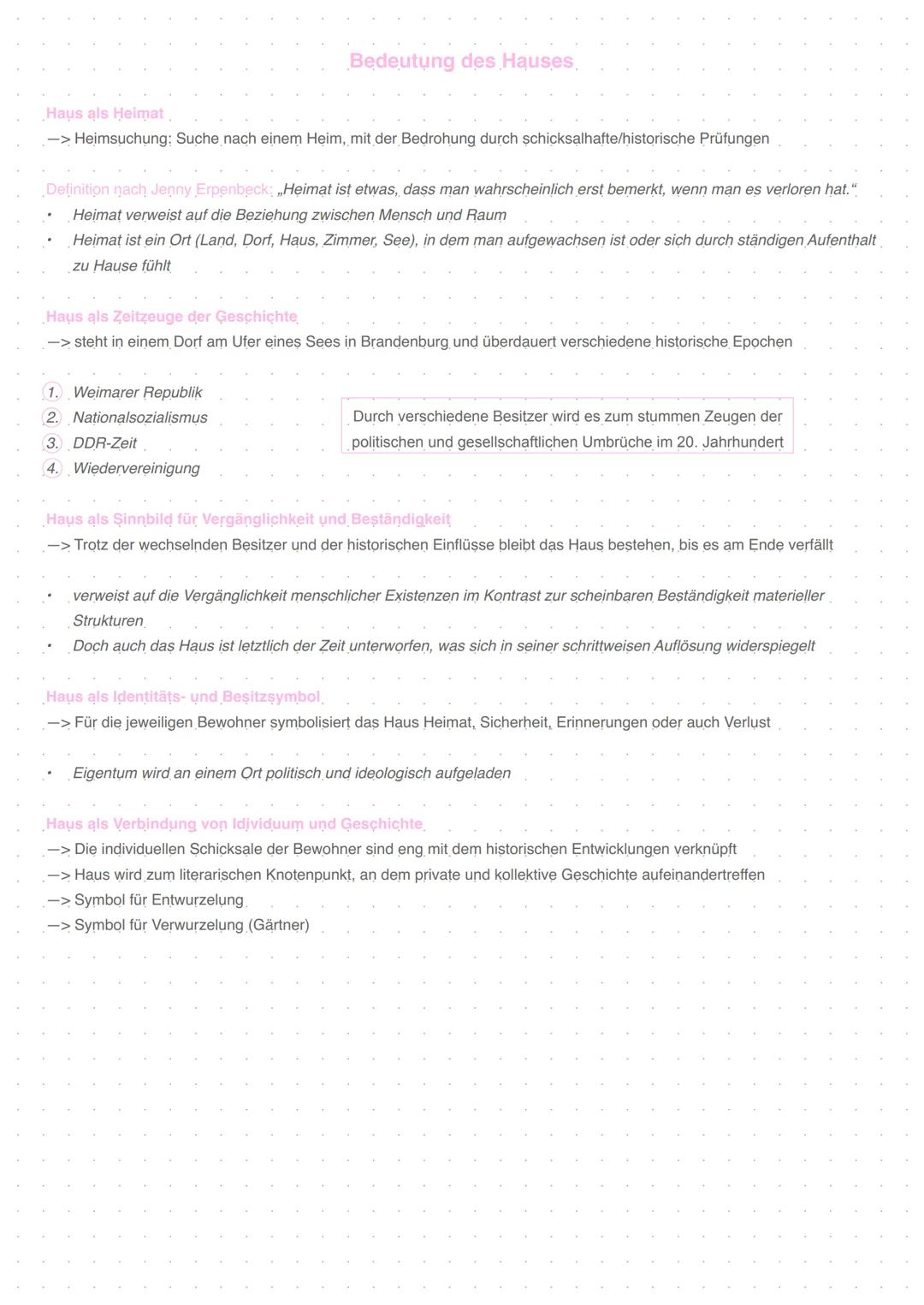 --- OCR Start ---
Heimsuchung
Jenny Erpenbeck
2008
Aufbau des Romans
Prolog: Entstehung der märkischen Landschaft vor mehr als 24000 Jahren