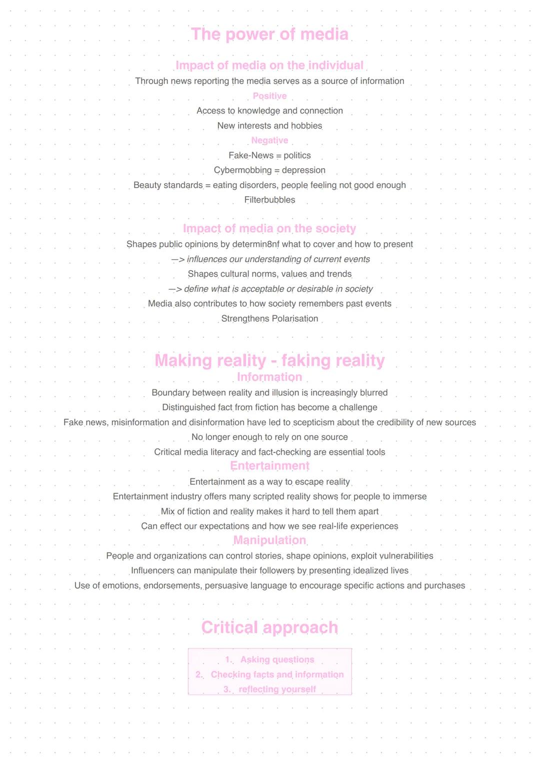 The media
-Diversity
Traditional media,
-> newspapers, magazines, radio, television
-> adapted to succeed in digital age (online versions of