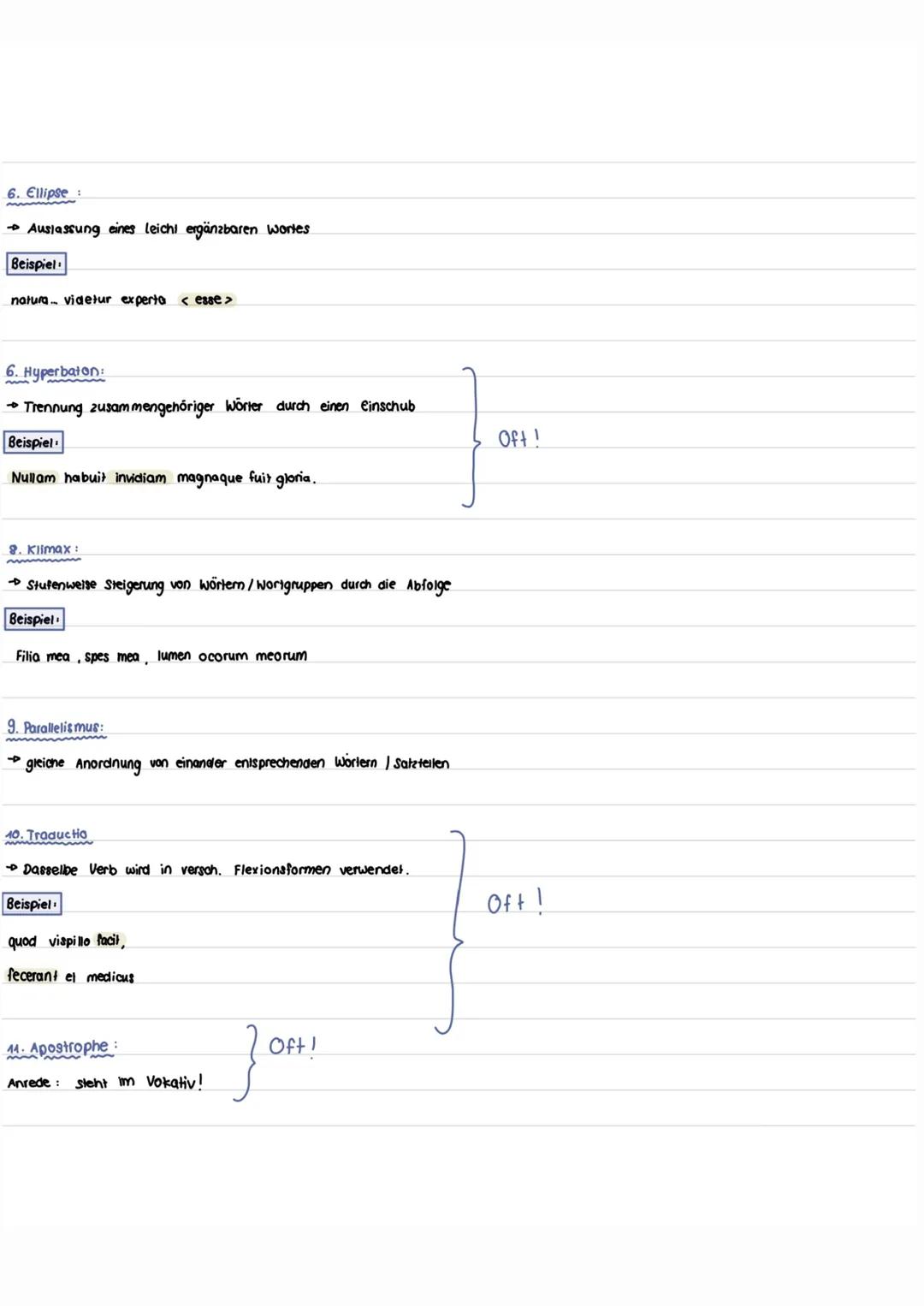 --- OCR Start ---
Stilmittel
1. Alliteration
gleicher Anlaut aufeinanderfolgender Vokale
Beispiel
vel in vitiis vel in virtulibus
Oft !
2. A