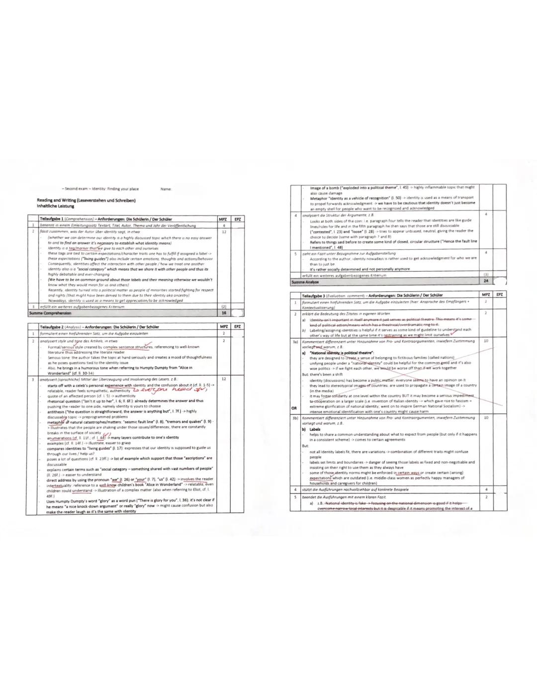 Your Name:
2nd Exam
Identity: Finding your place
(90 minutes)
December 6, 2022
Part A - Reading and Writing: "Can we choose our own identit