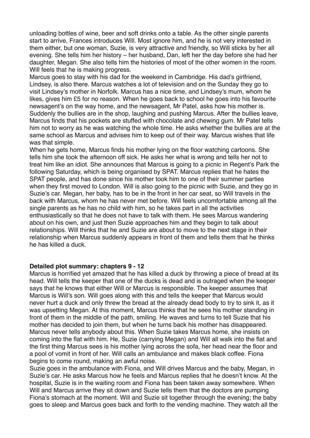 Charaktere /Summary
set in London 1993
told from a perspectives
4) Marcus
12-year-old boy
considered uncool by the other kids
lives with his