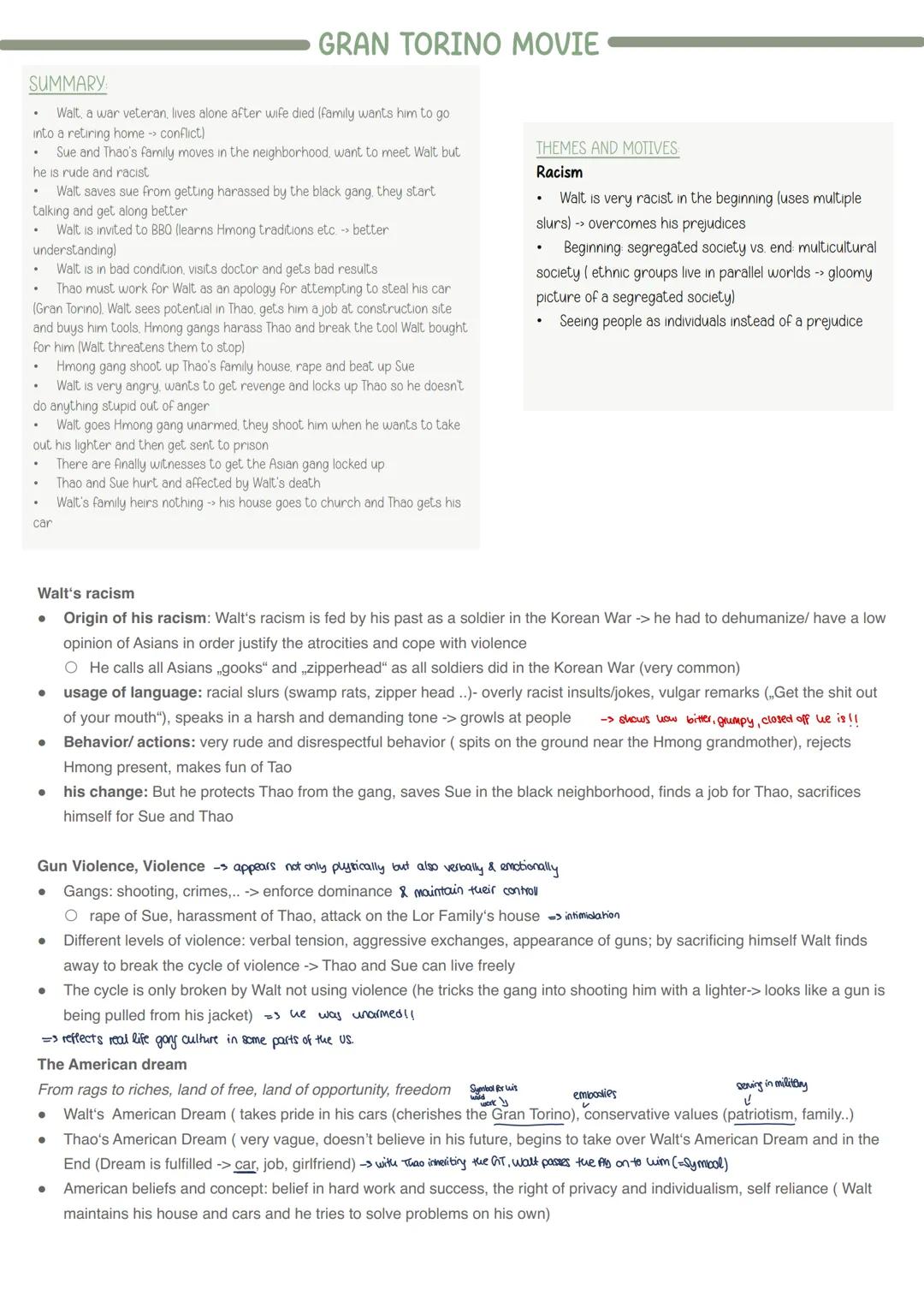 ENGLISH # ABI 2025 LERNZETTEL
## Themen Überblick
**erhöhtes Niveau (Leistungskurs):**
- Gran Torino (Film) – Q1
- George Orwell: Shooting