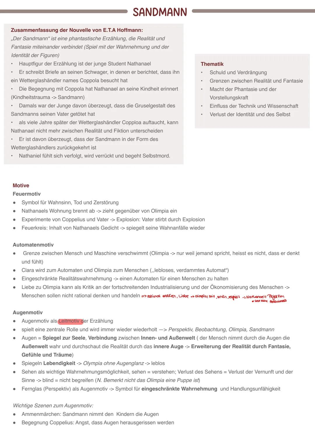 DEUTSCH Themen Überblick:
erhöhtes Niveau (Leistungskurs):
Lyrik der Romantik - Q1
ABI 2025 LERNZETTEL
E.T.A. Hoffmann: Der Sandmann - Q1
Ge