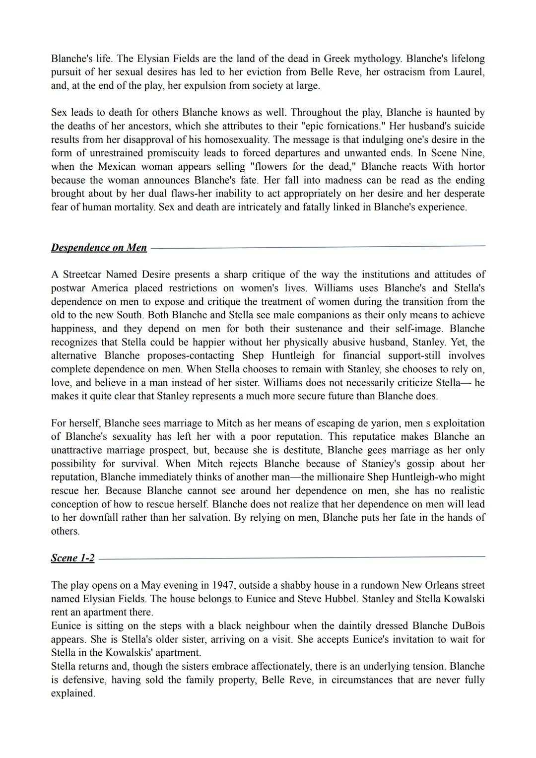 A Streetcar named desire
A streetcar named desire is a play written by Tennessee Williams and first performed on Broadway
on December 3, 194