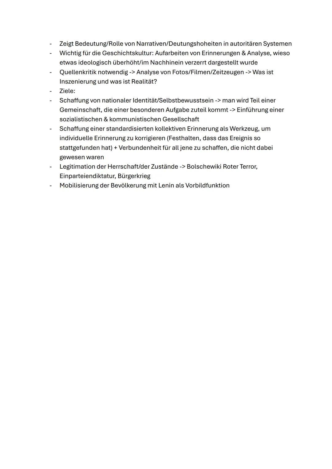 Der Umgang mit dem Gedenken an die „Oktoberrevolution"
- Ehrenvolles Gedenken an die Erfolge bis zum Regimefall 1900 -> „Tag der Großen
Sozi