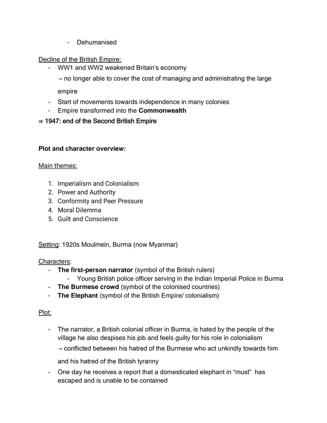 George Orwell - Shooting an Elephant (1936)
"Shooting an Elephant" is an essay by George Orwell recounting his experience
as a colonial poli