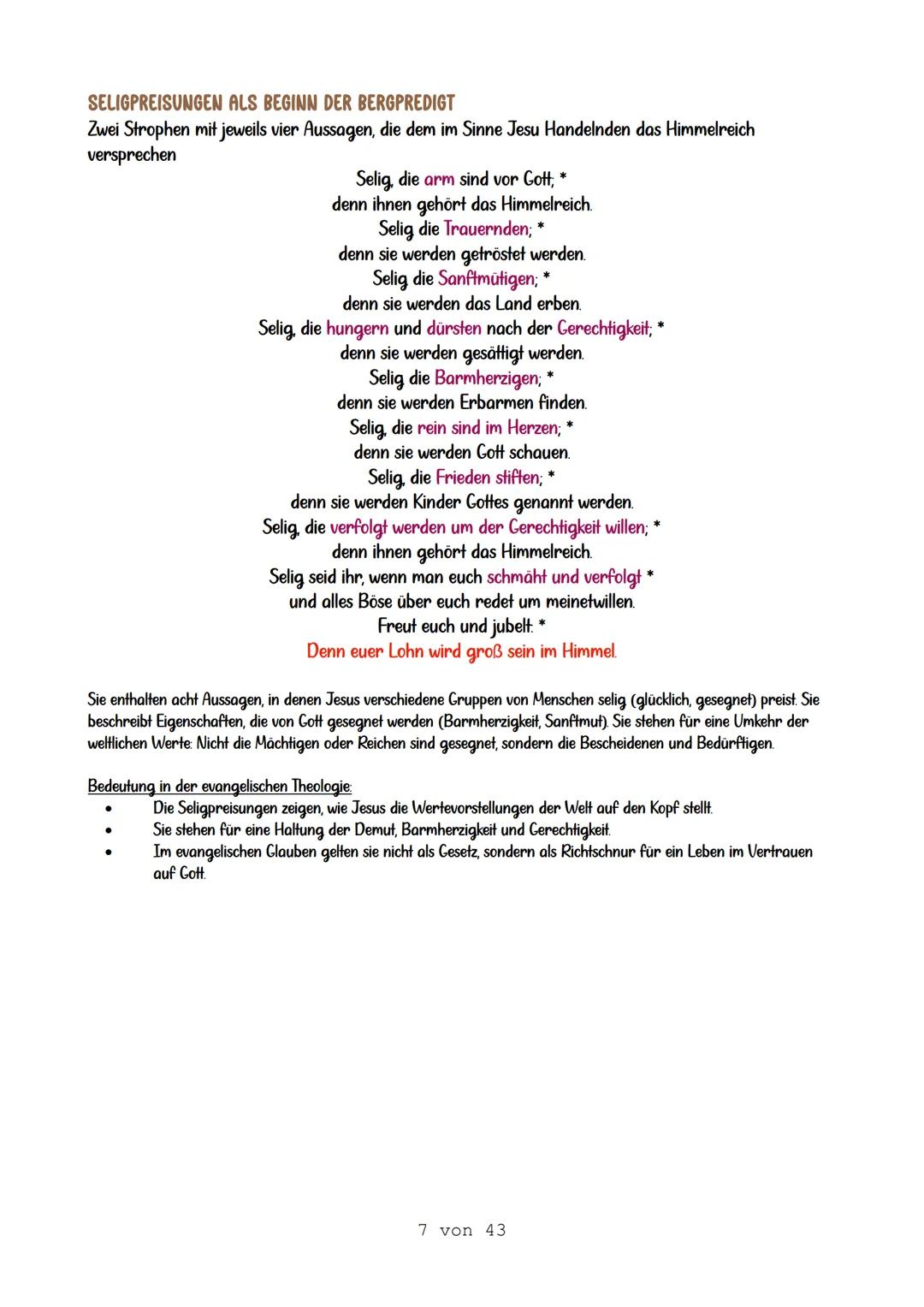 Religion Abi-Merkzettel
Q!: JESUS CHRISTUS UND DIE VERKUNDIGUNG SEINES REICHES
- Leben und Verkündigung Jesu (Historizität und Authenzität -