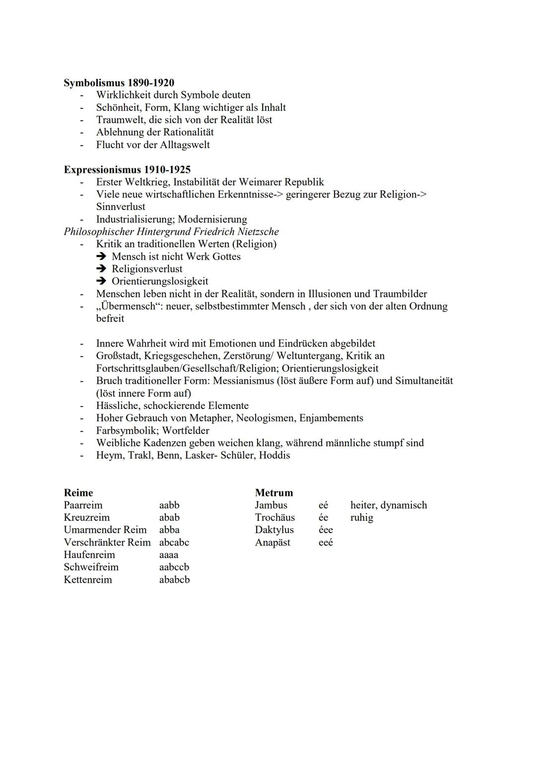 Deutsch Abitur Lernzettel
Lyrik
Aufklärung 1720-1800
- Welt mit Vernunft und Verstand erklären
- Einfache und verständliche Sprache
- Erzieh