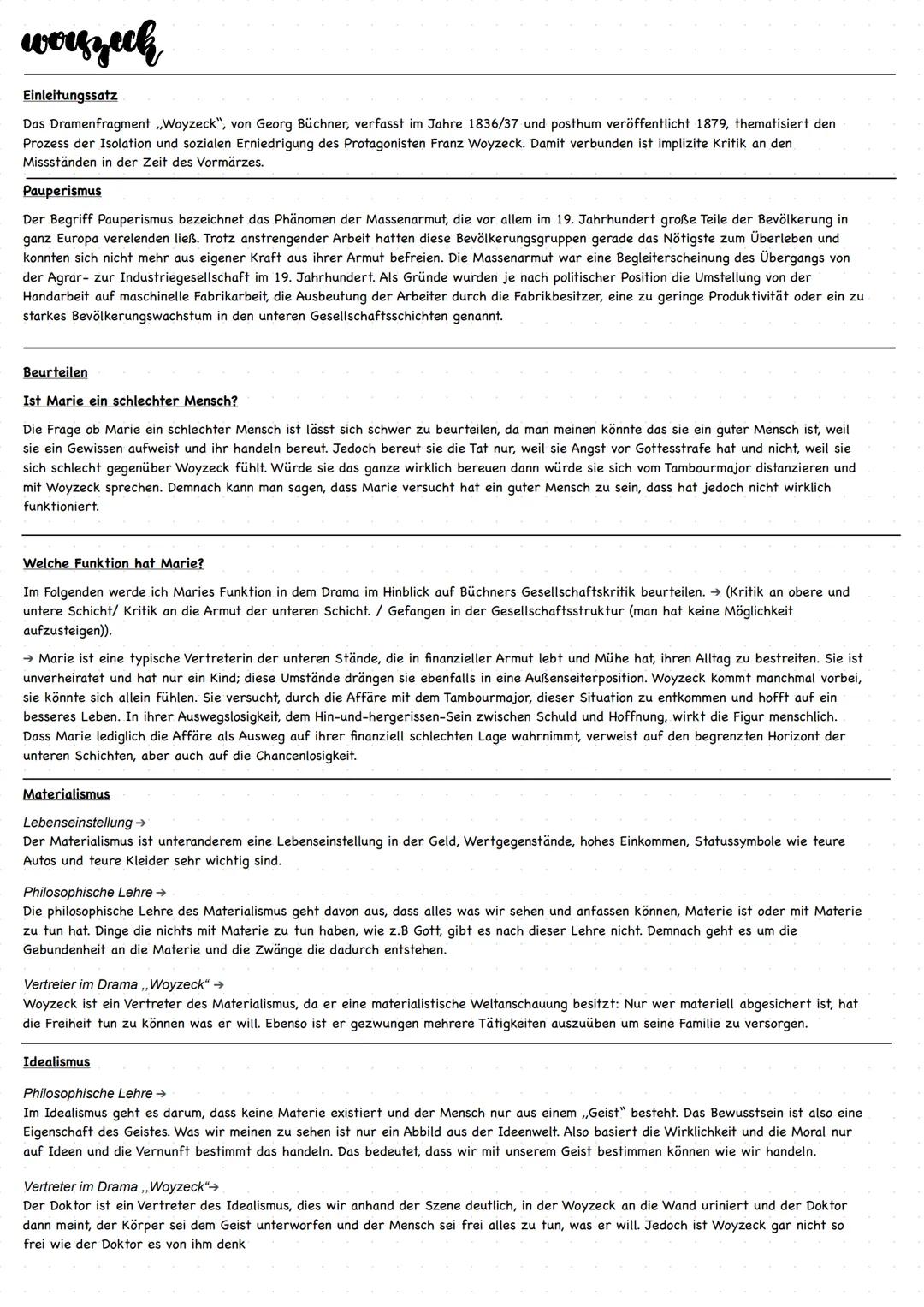 ## wouzzeck --- OCR Start ---
woyzeck
Einen Protagonisten charakterisieren
Private Situation: (Eigenschaft)
lebt unverheiratet mit einer Fra