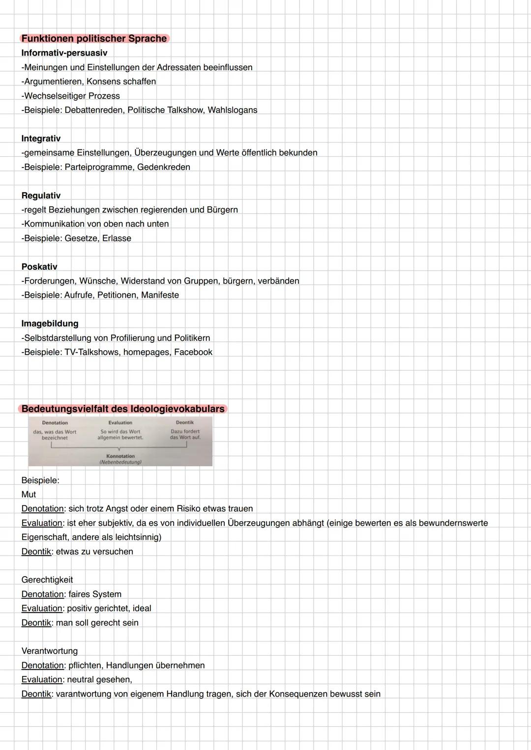 Sprache in politisch-gesellschaftlichen Zusammenhängen Inhaltsverzeichnis
Handeln mit Sprache
Merkmale politischer Sprache
Funktionen politi