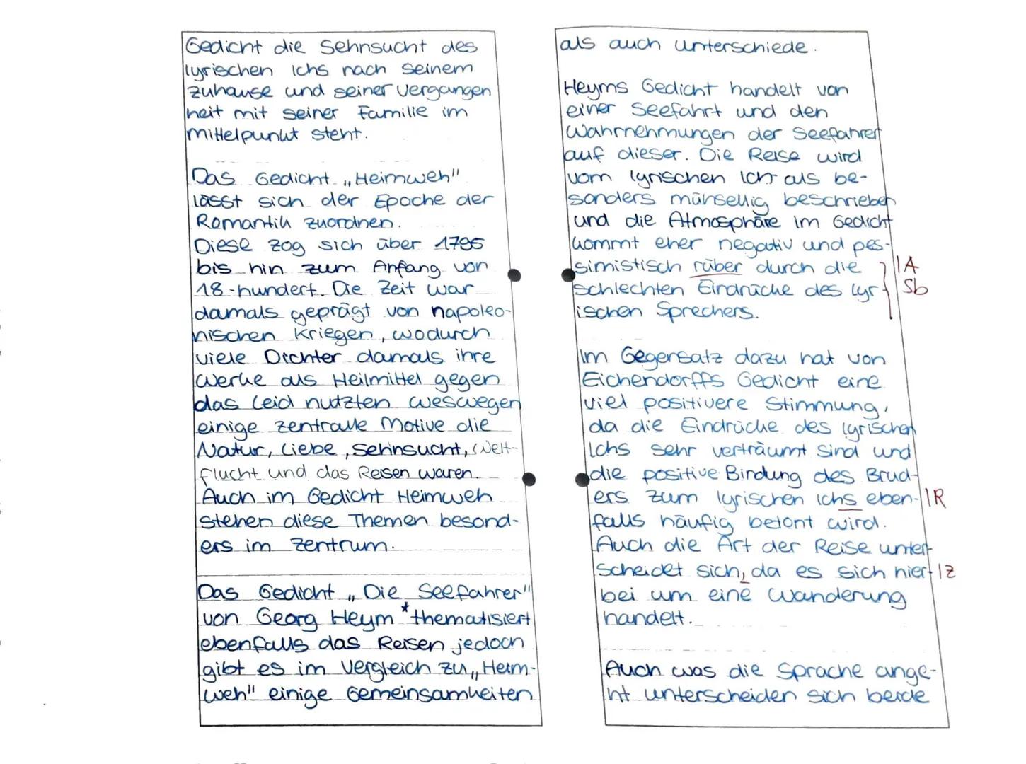 Das Gedicht "Heimweh" von Joseph von Eichendorff , erschienen 1831- 1836 , thematisiert die Sehnsucht und Heimweh des lyrischen Ichs.
Das G