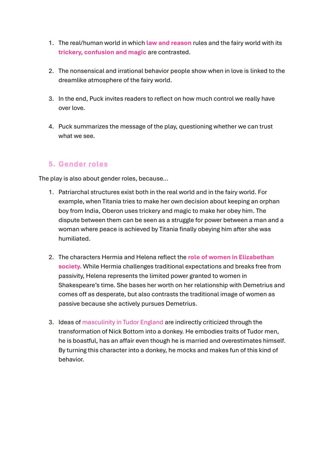 A Midsummer Night's Dream -
Shakespeare
1. Summary
In Shakespeare's play A Midsummer Night's Dream, which is set in Athens in ancient Greece