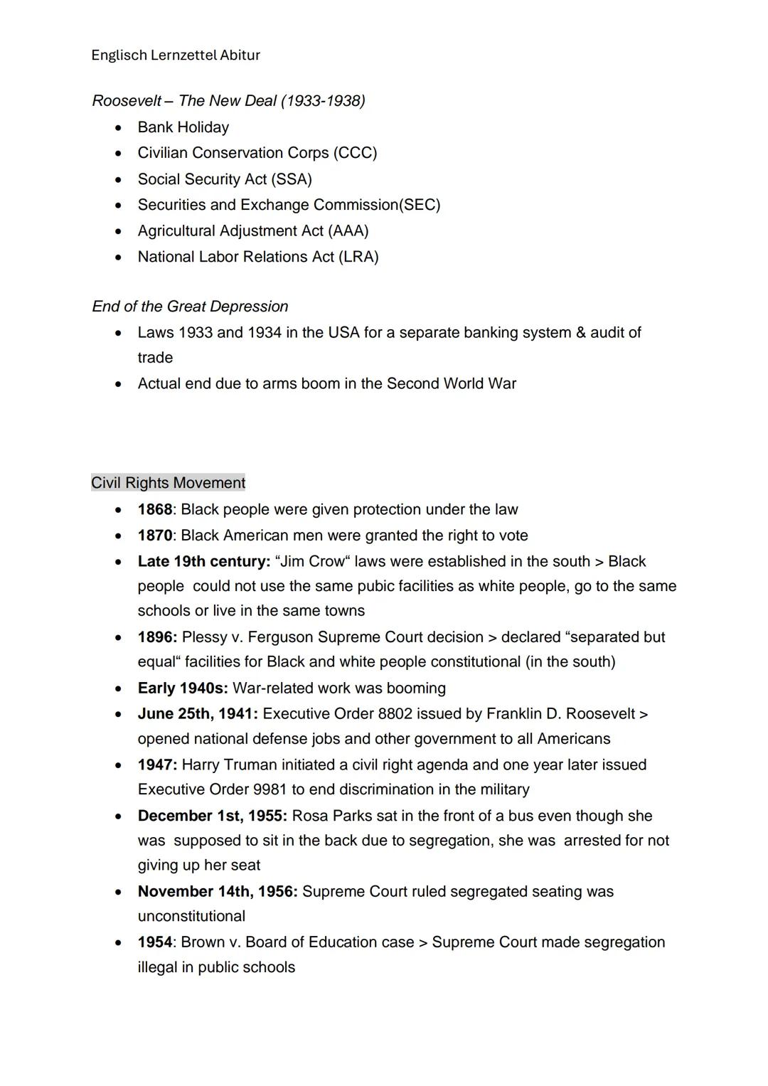 Englisch Lernzettel Abitur
Q1.1 The USA- the formation of a Nation
Landmarks of American history
The first colonist
- American work ethic
