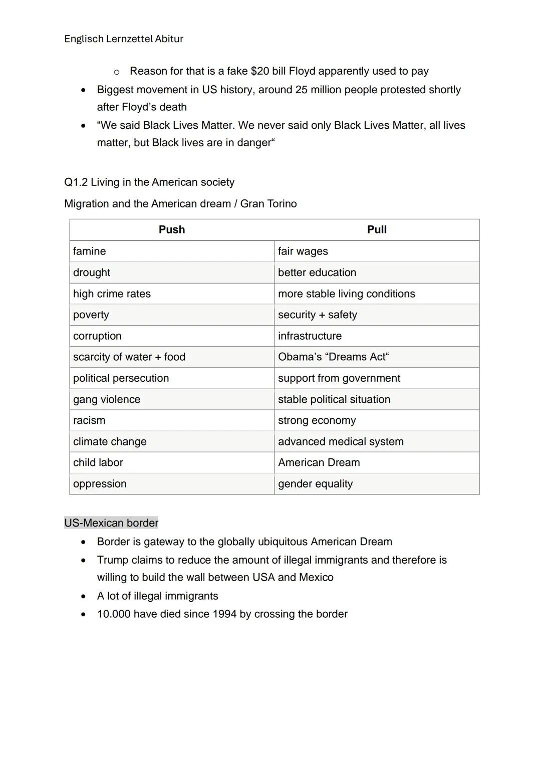 Englisch Lernzettel Abitur
Q1.1 The USA- the formation of a Nation
Landmarks of American history
The first colonist
- American work ethic
