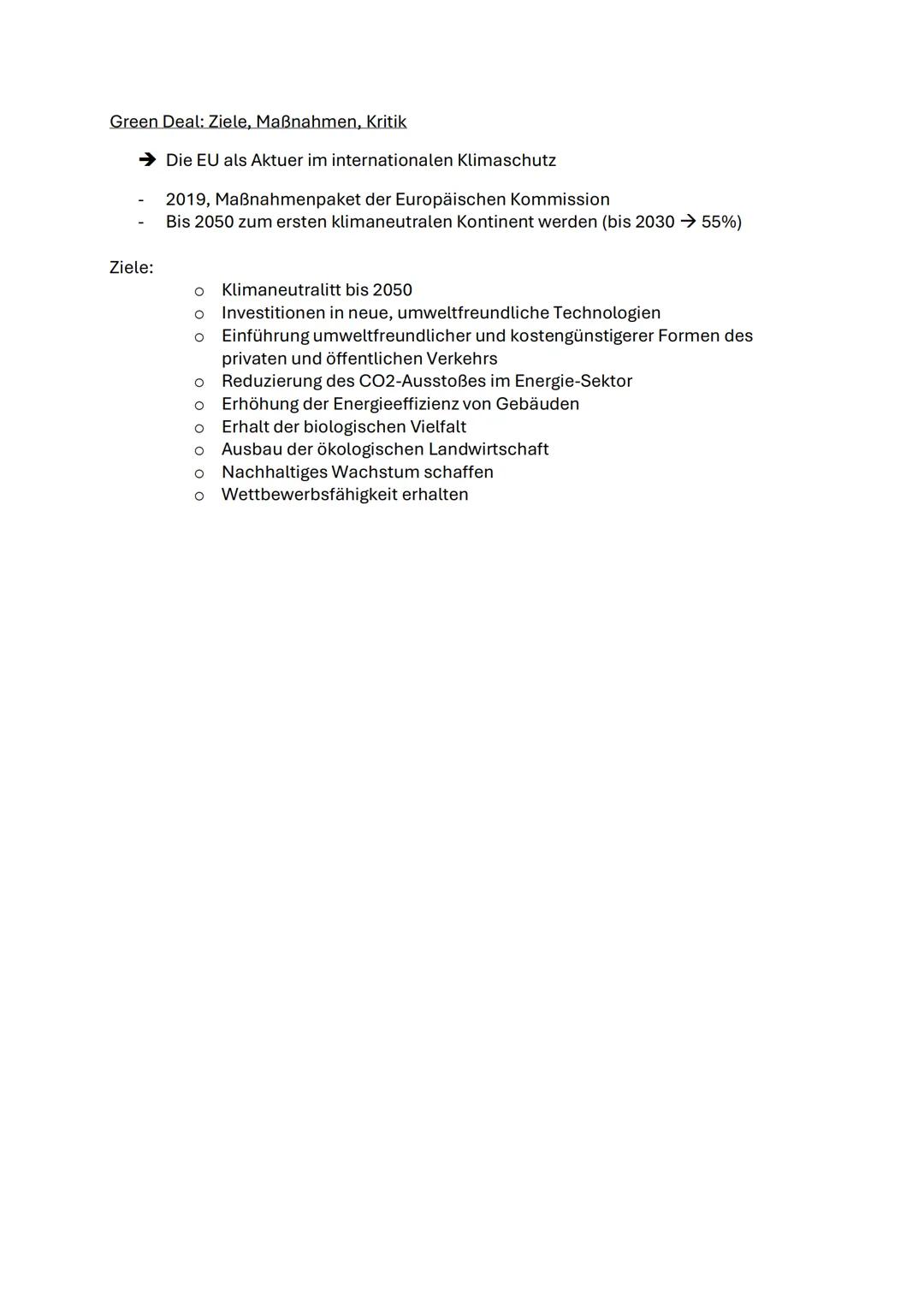 Powi Q4 Klausur
Rahmenbedingungen europäischer und globaler Umweltpolitik
- globale CO2 Bepreisung: CO2 Preis für Benzin, Heizöl und Gas und