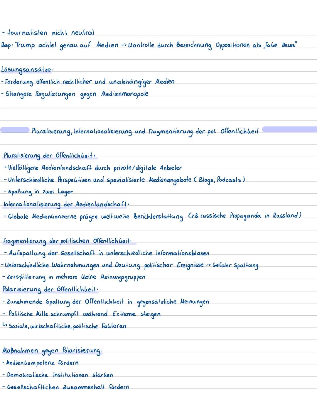 01.3 Öffentlichkeit im Wandel - Zivilgesellschaft und Medien im politischen Prozess
Ulassische politische Massenmedien:
Funktion.
- Informie
