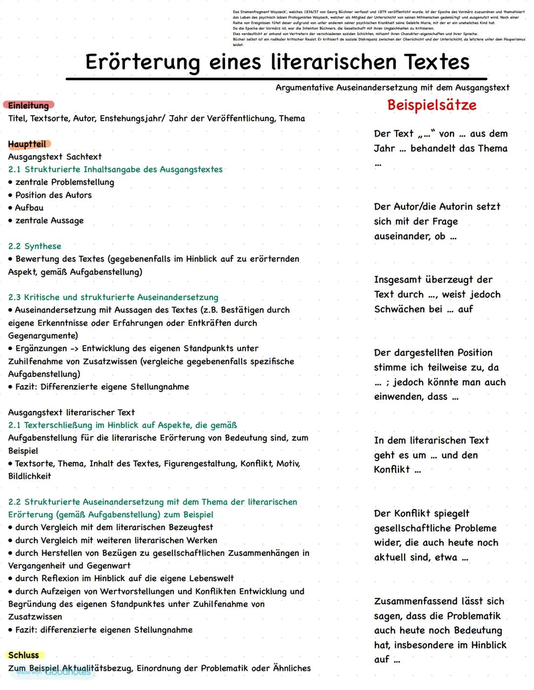 Made with Goodnotes • Liebeskonzepte in der Lyrik
• Georg Büchner: Woyzeck
Themen
• Sprache in politisch-gesellschaftlichen Verwendungszusam