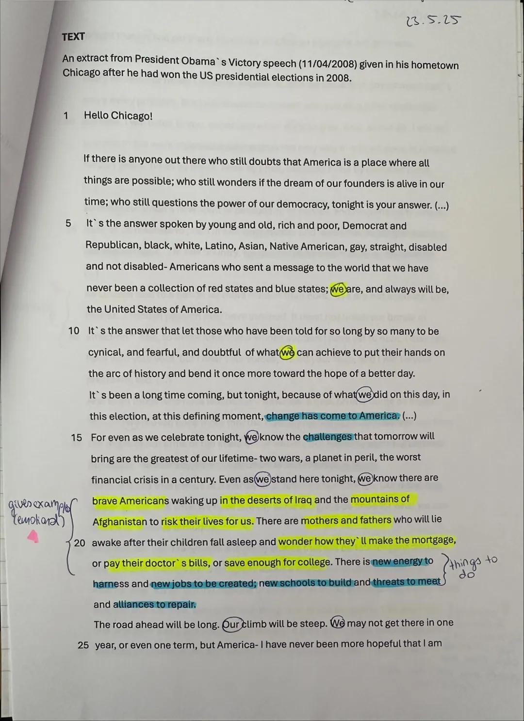 Exam Q2 - advanced course
The Impact of the American Dream - then and now
Writing
Tasks:
1. Outline Obama's view on the American nation in