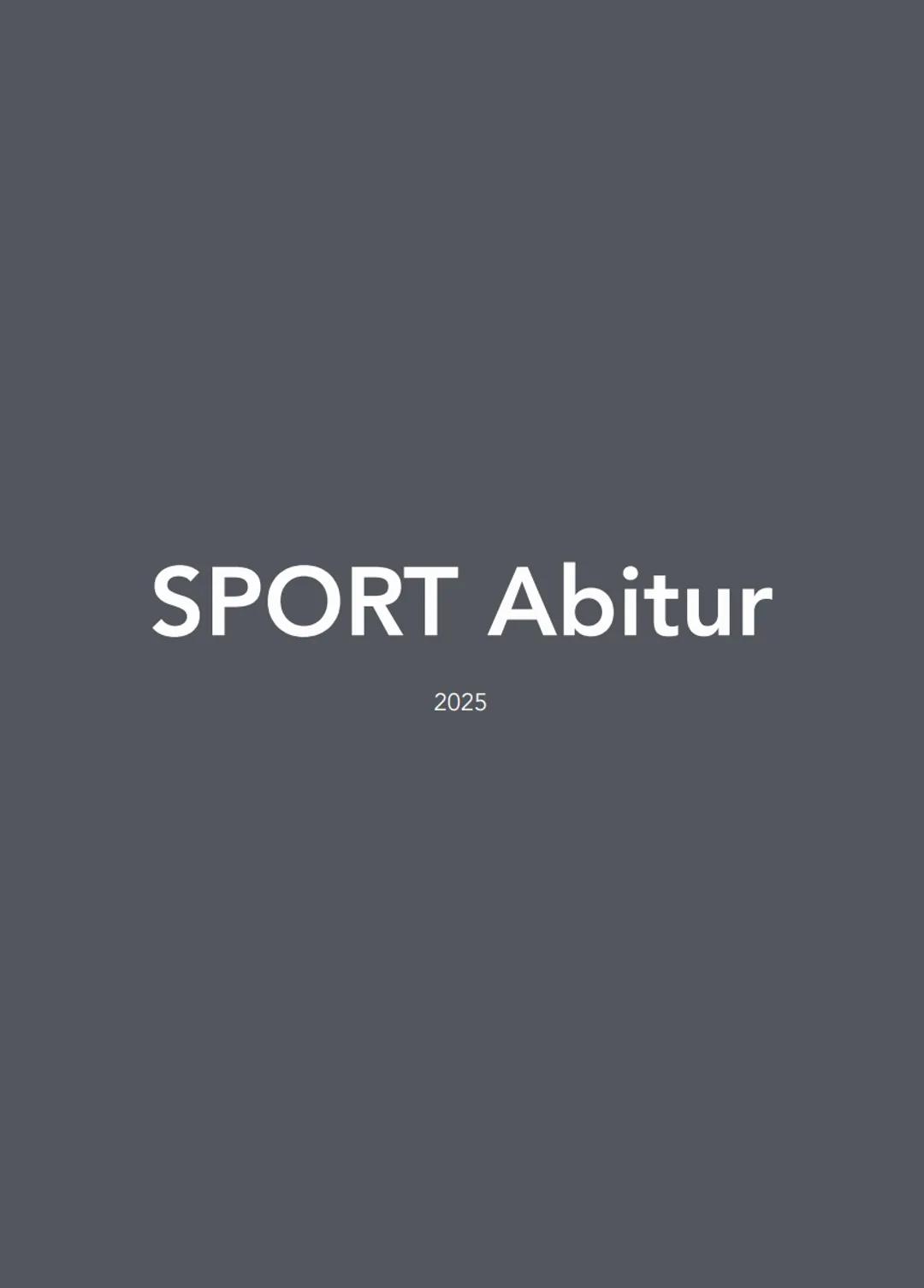 # SPORT Abitur
2025 # Themen für die Abi-Klausur am 06.05.25
**Inhaltsfeld a: Bewegungsstruktur und Bewegungslernen**
**Prinzipien und Ko