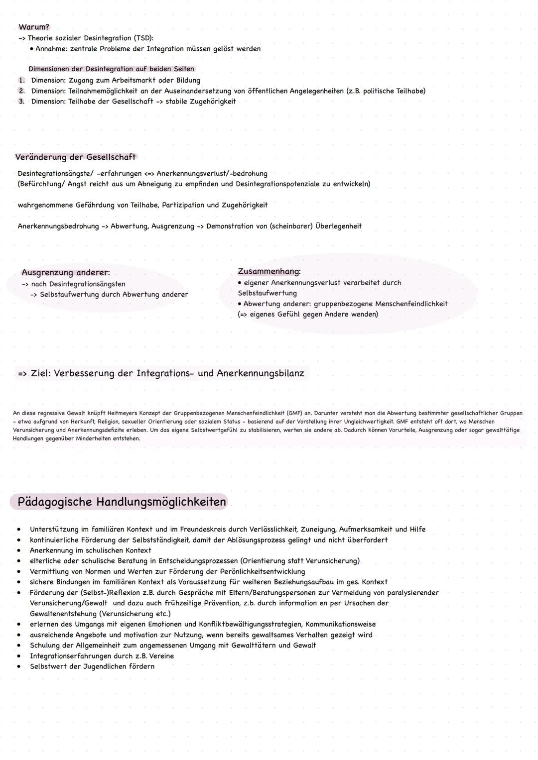 --- OCR Start ---
Heitmeyer
Grundannahme
-> gesellschaftliche Desintegrationsprozesse (z. B. durch soziale Ungleichheit) führen zu Orientier