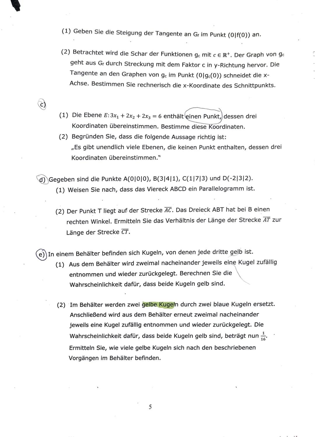 Name:
Vorabiturprüfung 2025
Mathematik, Leistungskurs
Organisatorische Vorgaben:
Hilfsmittelfreier Teil: (110 Minuten)
• 4 Pflichtaufgaben
•
