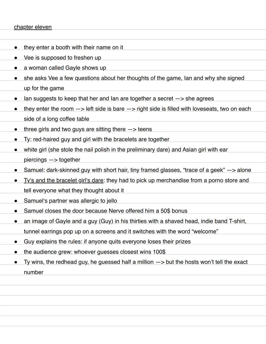 Nerve - Jeanne Ryan (detailed summery)
prologue
- Abigail is followed by Watchers
- she leaves her house -> seeks freedom
- drives away with