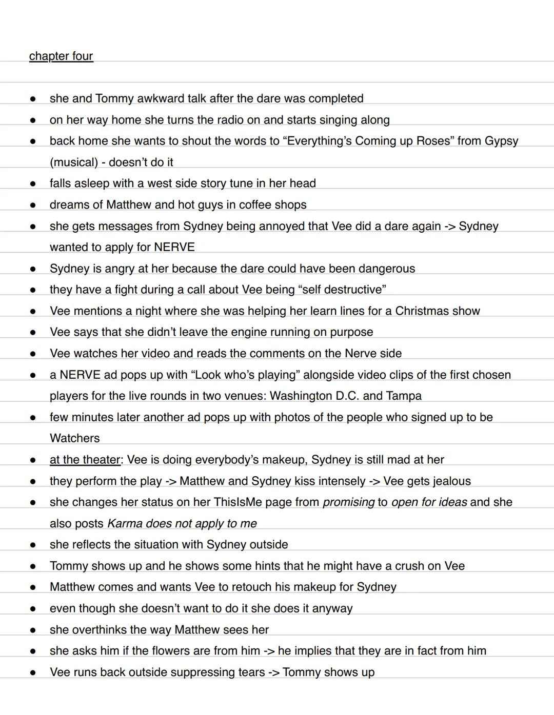 Nerve - Jeanne Ryan (detailed summery)
prologue
- Abigail is followed by Watchers
- she leaves her house -> seeks freedom
- drives away with