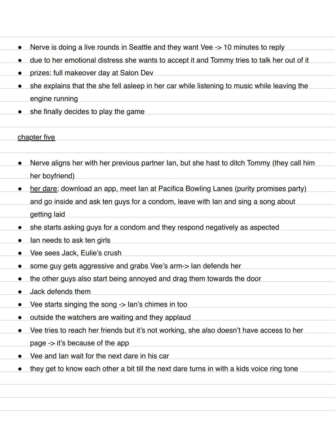 Nerve - Jeanne Ryan (detailed summery)
prologue
- Abigail is followed by Watchers
- she leaves her house -> seeks freedom
- drives away with