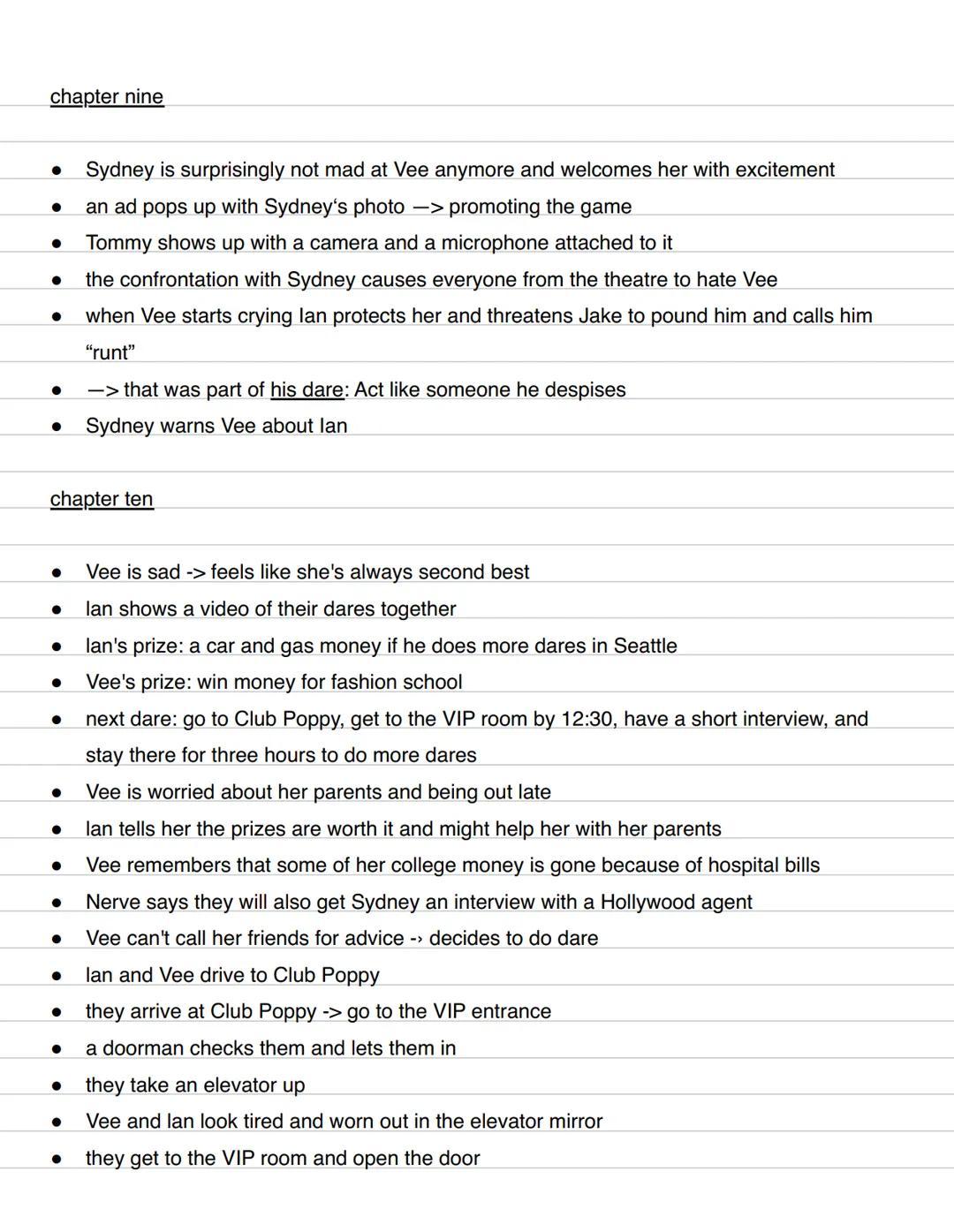 Nerve - Jeanne Ryan (detailed summery)
prologue
- Abigail is followed by Watchers
- she leaves her house -> seeks freedom
- drives away with